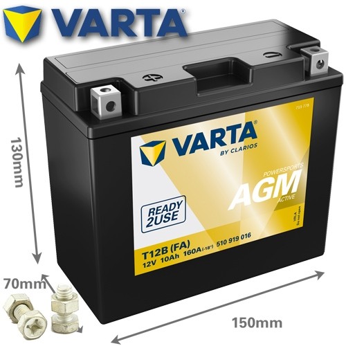 Batteria moto varta t12b - moto, t12b-bs